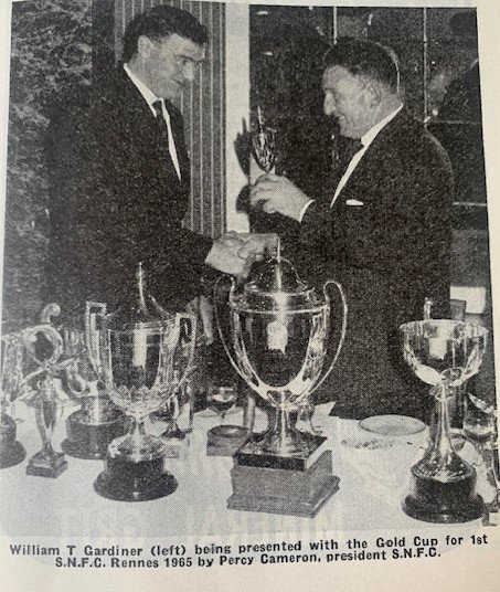William T Gardiner being presented with the Gold Cup by Percy Cameron  at SNFC Presentation 1965 see text.jpg